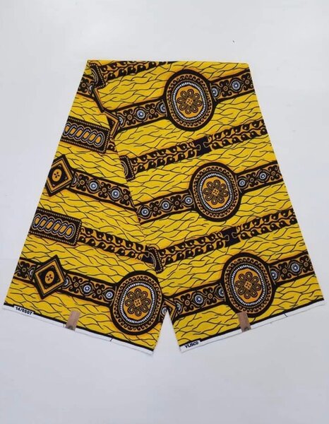 Tissu Africain Wax Jaune