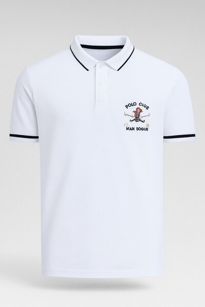 Polo blanc homme élégant