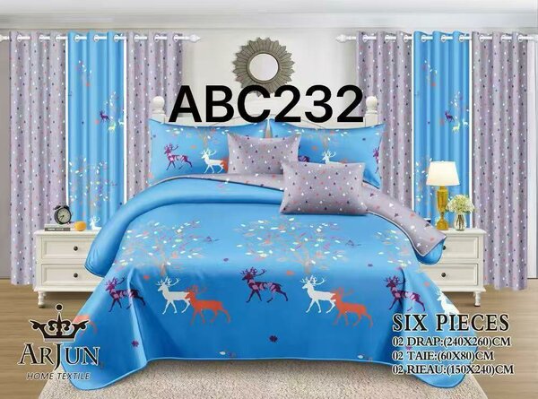 Parure de lit 6 pièces colorée