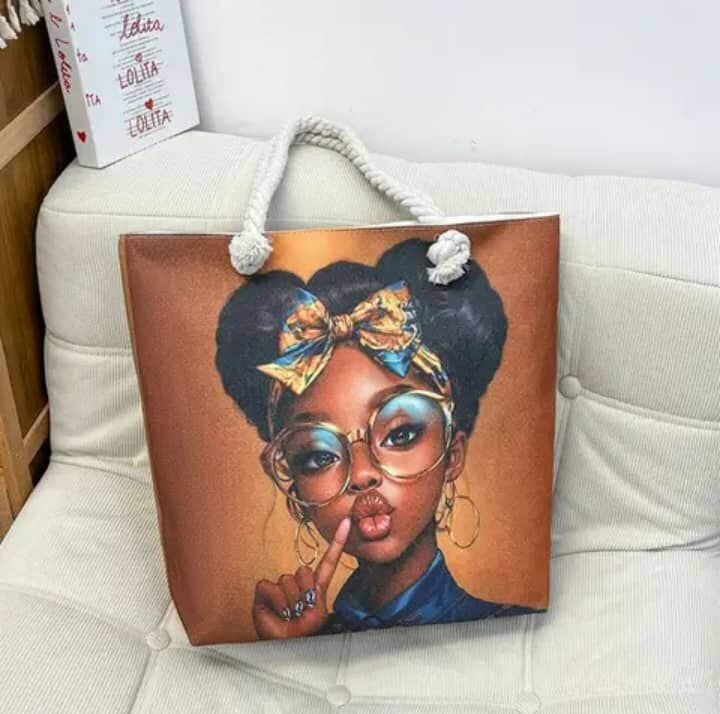 Sac cabas illustré femme stylée