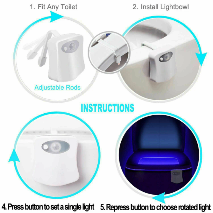 Lampe LED de toilette avec détecteur de mouvement