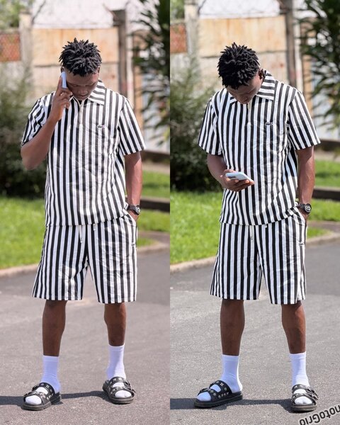 Ensemble rayé décontracté