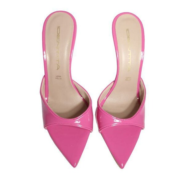 Mules à talons aiguilles roses
