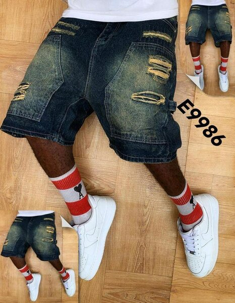 Shorts en jean déchiré pour homme
