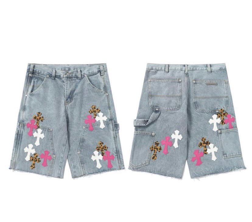Shorts en denim avec patches