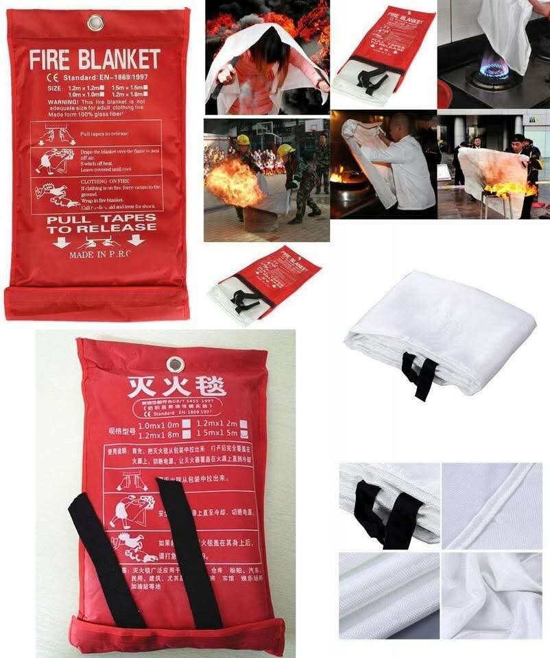 Couverture anti-incendie 1m x 1m