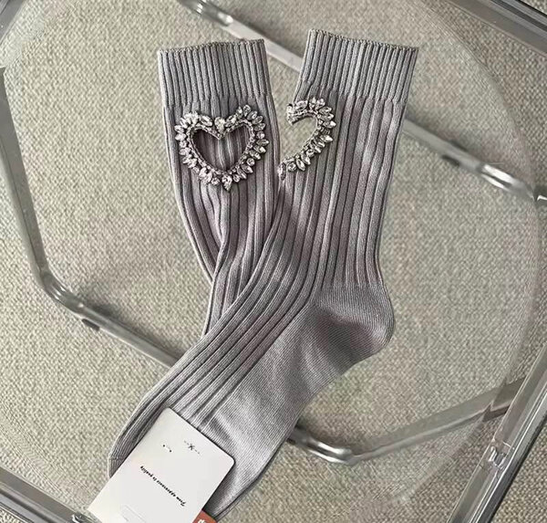 Chaussettes élégantes cœur