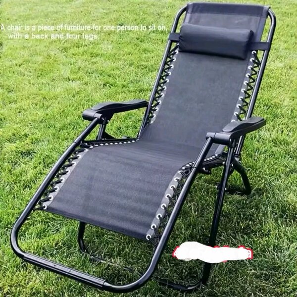 Chaise pliante noire pour jardin
