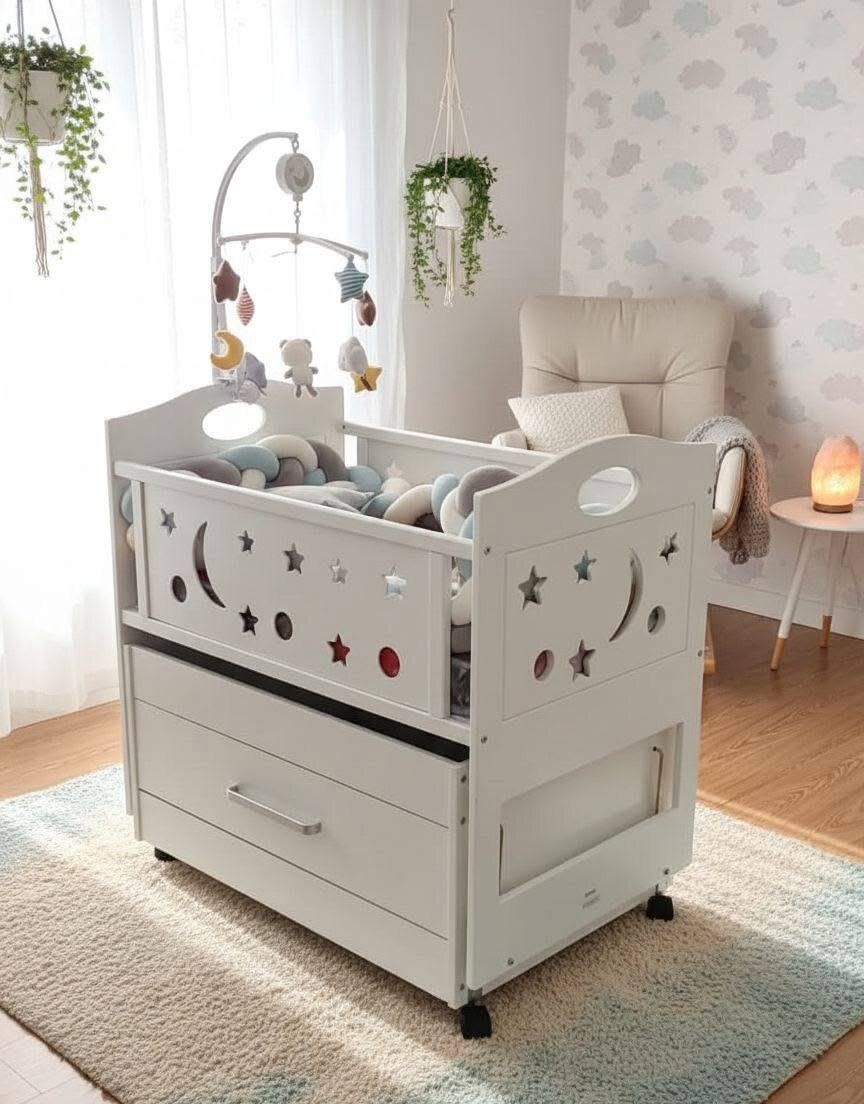 Lit bébé évolutif avec tiroir