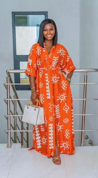 Robe longue africaine wax