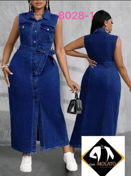 Robe en jean sans manches