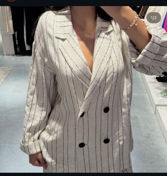 Pyjama rayé en lin élégant