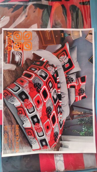 Parure de lit rouge et noir DELUXE