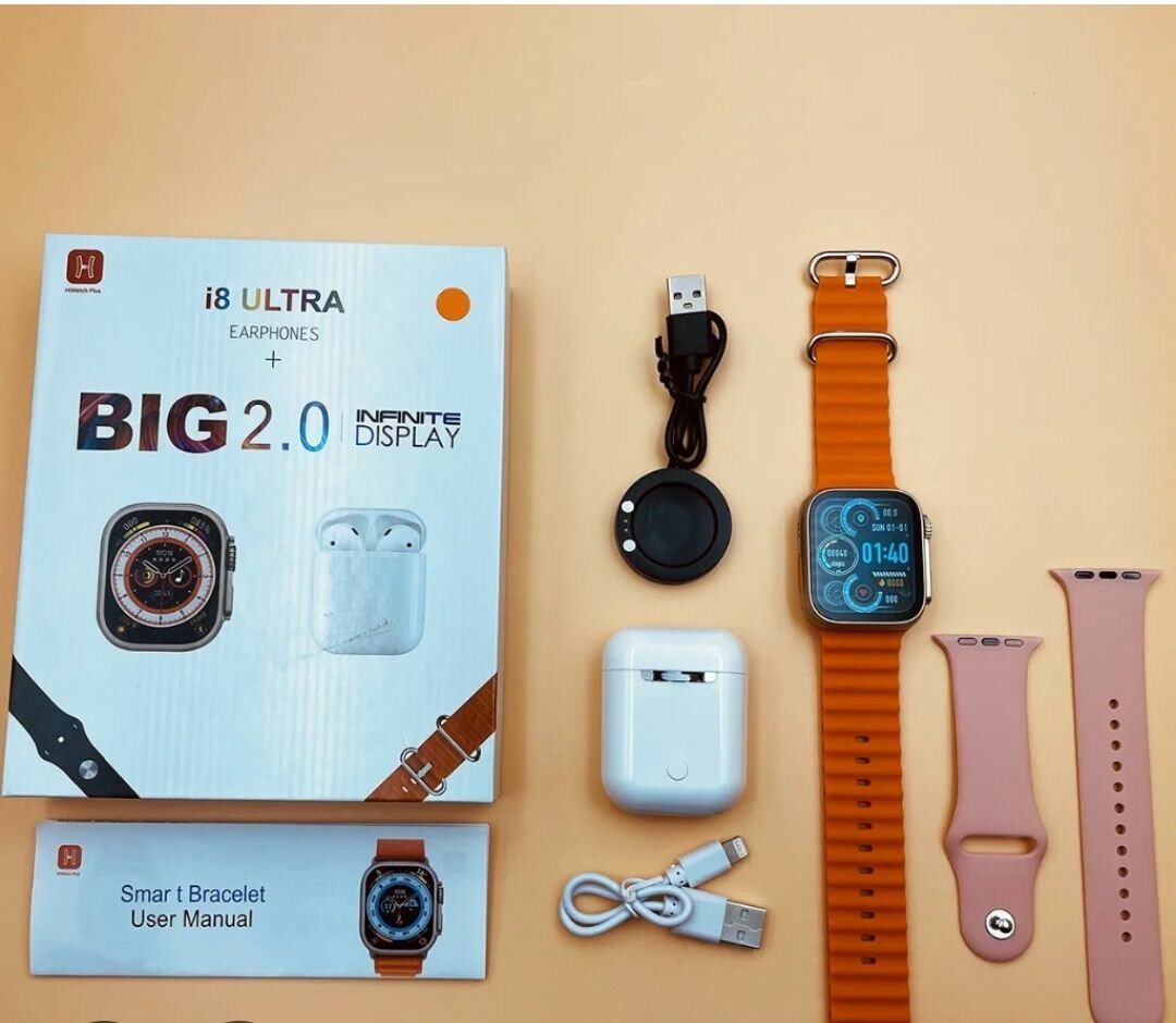 Montre i8 Ultra avec Écouteurs