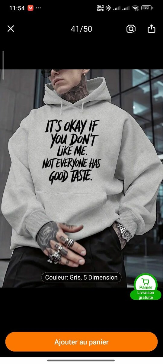 Sweat capuche tendance unisexe