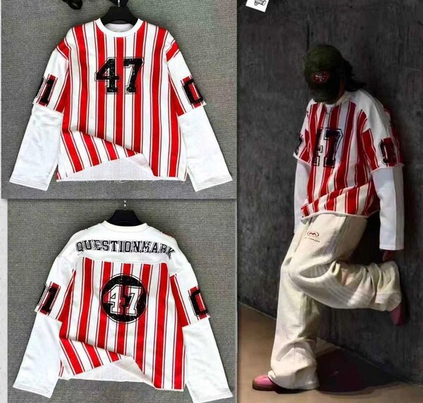 Sweat-shirt rayé Question Mark 47