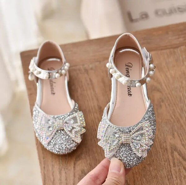 Ballerines Enfant Perles Strass