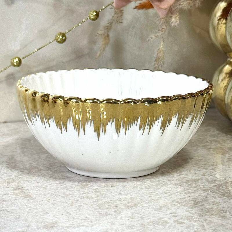 Bol décoratif doré céramique