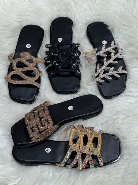 Sandales élégantes strass femme