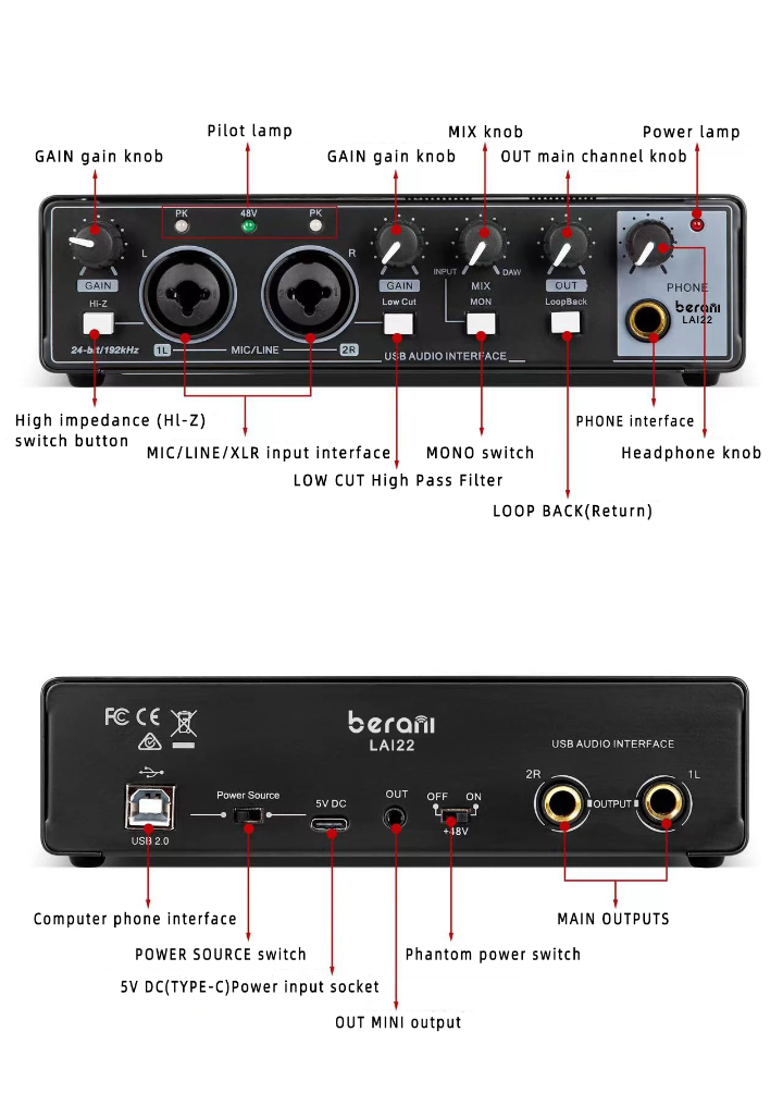 Carte son USB berani LA122
