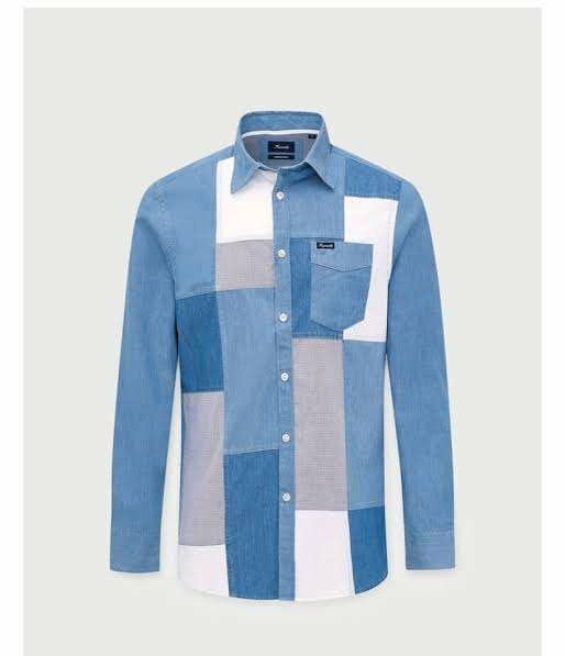 Chemise Patchwork Casual Homme