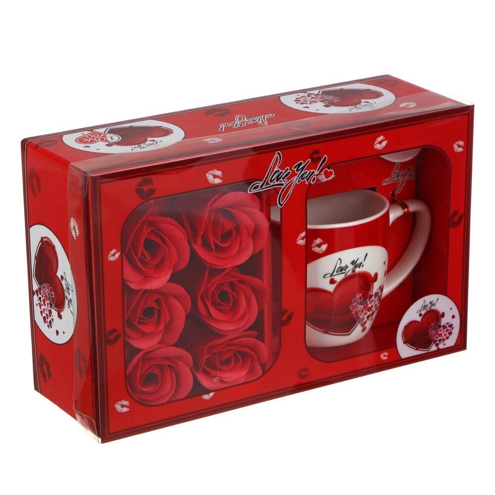 Coffret Cadeau Tasse et Roses
