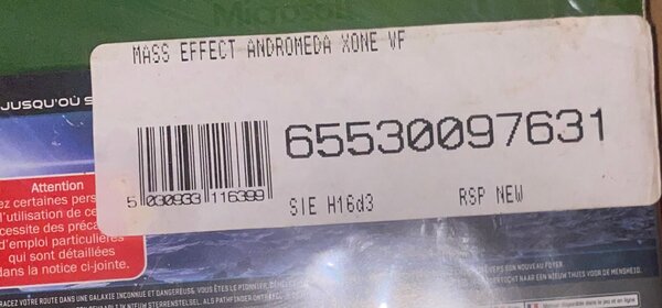 Mass Effect Andromeda Xbox One Neuf