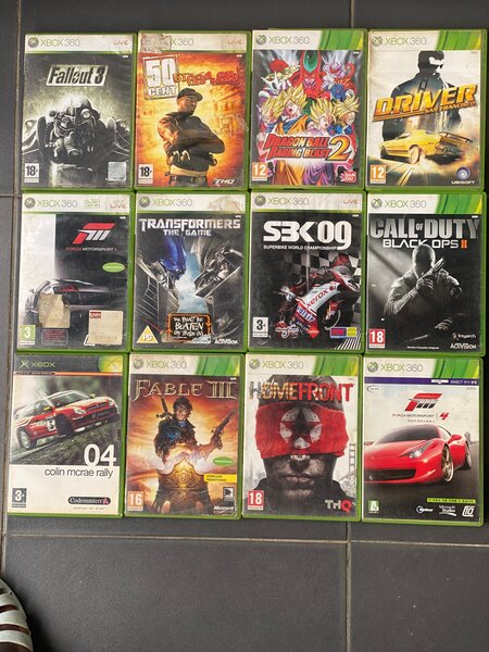 Lot de jeux XBOX 360 variés