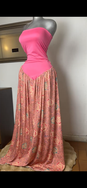 Robe longue bustier bohème