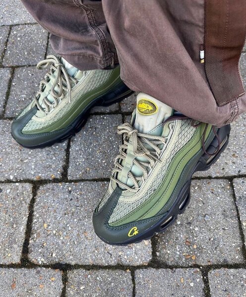 Basket tendance vert homme