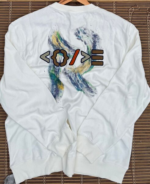 Sweat-shirt artistique blanc