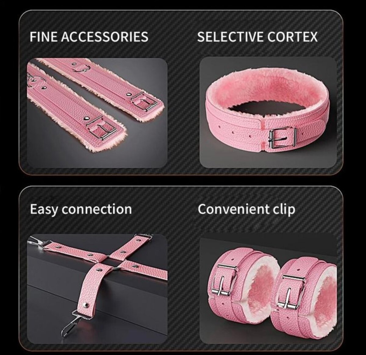 Ensemble de Bondage Rose pour Adultes