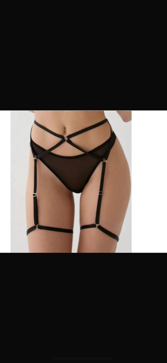 Ceinture porte-jarretelles en dentelle noire