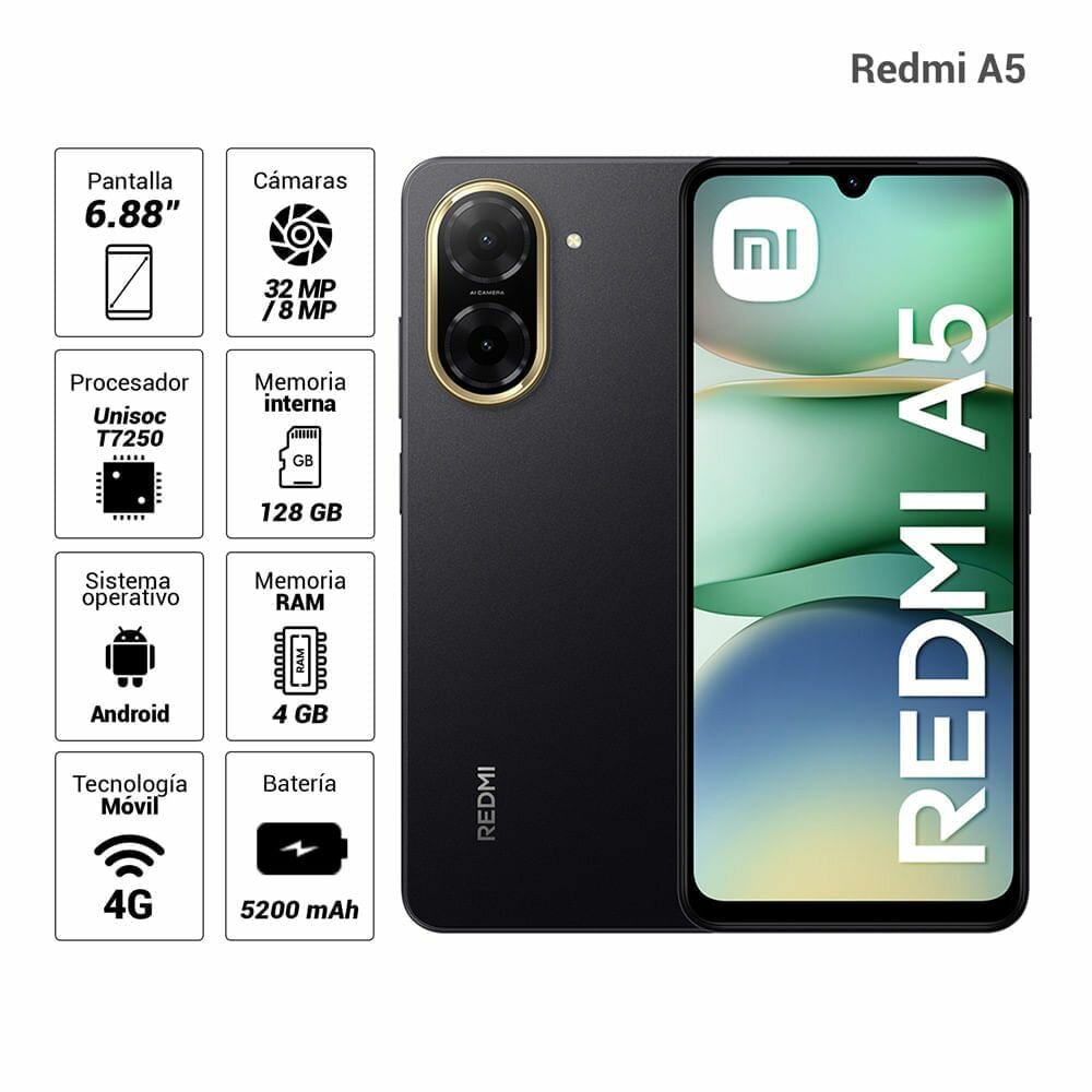 Redmi A5 - Smartphone 4G 6.88'' 4Go/128Go