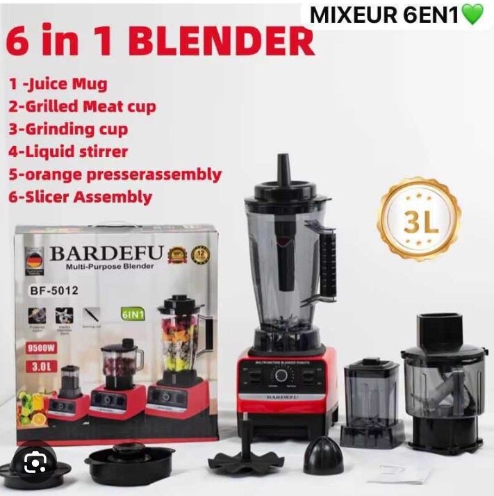Blender 6 en 1 BARDEFU - Multifonctionnel