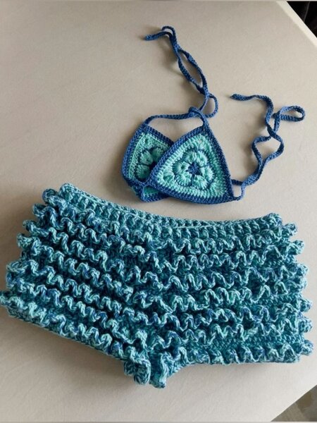 Maillot crochet bleu