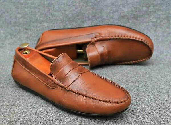 Chaussures mocassins en cuir pour hommes
