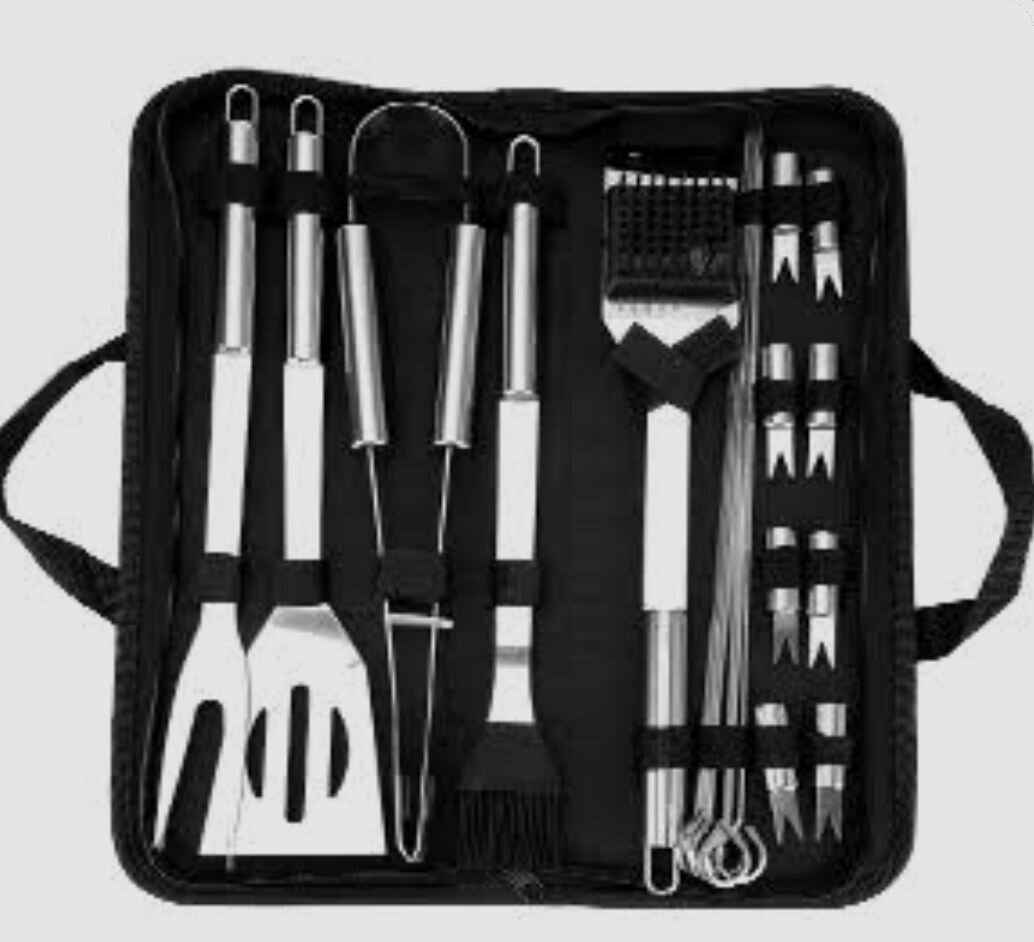 Set d'Outils BBQ en Acier Inox