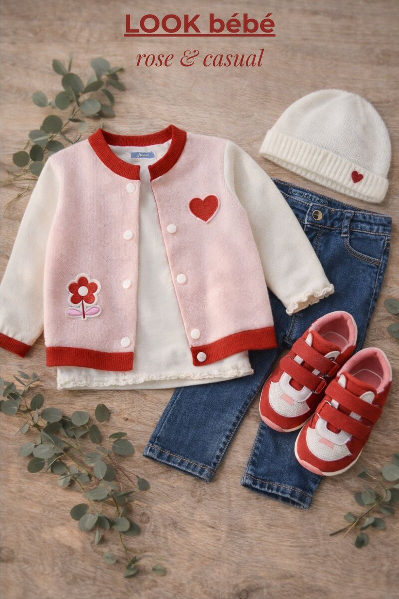 Ensemble bébé fille rose