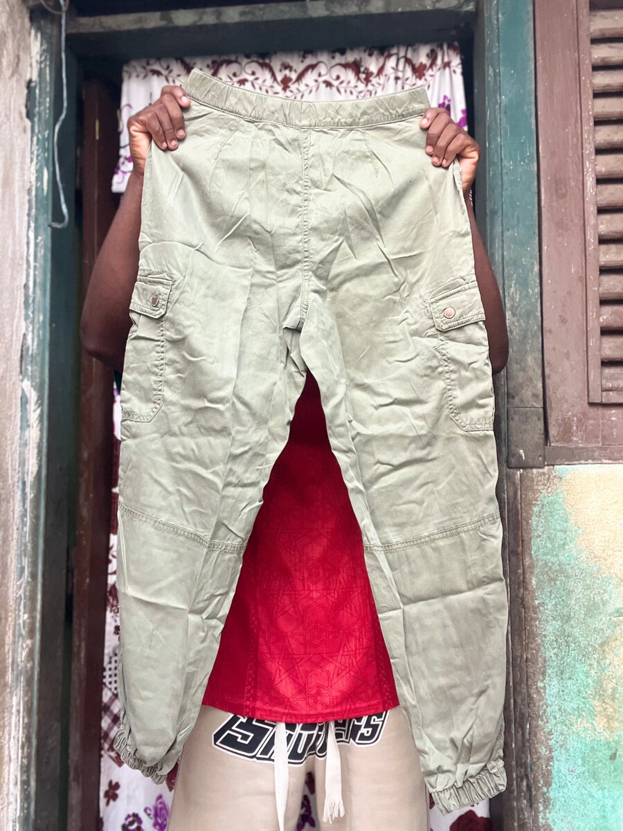 Pantalon cargo kaki homme