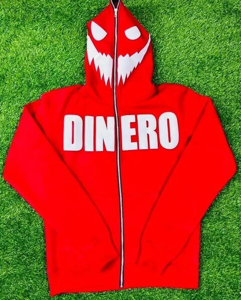 Sweat à capuche rouge DINERO