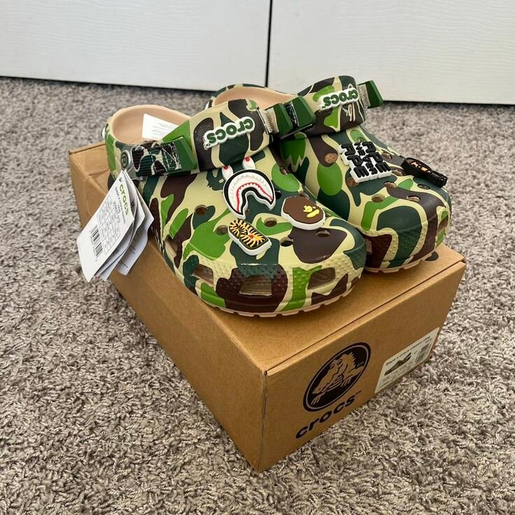 Crocs Bape camouflage vert