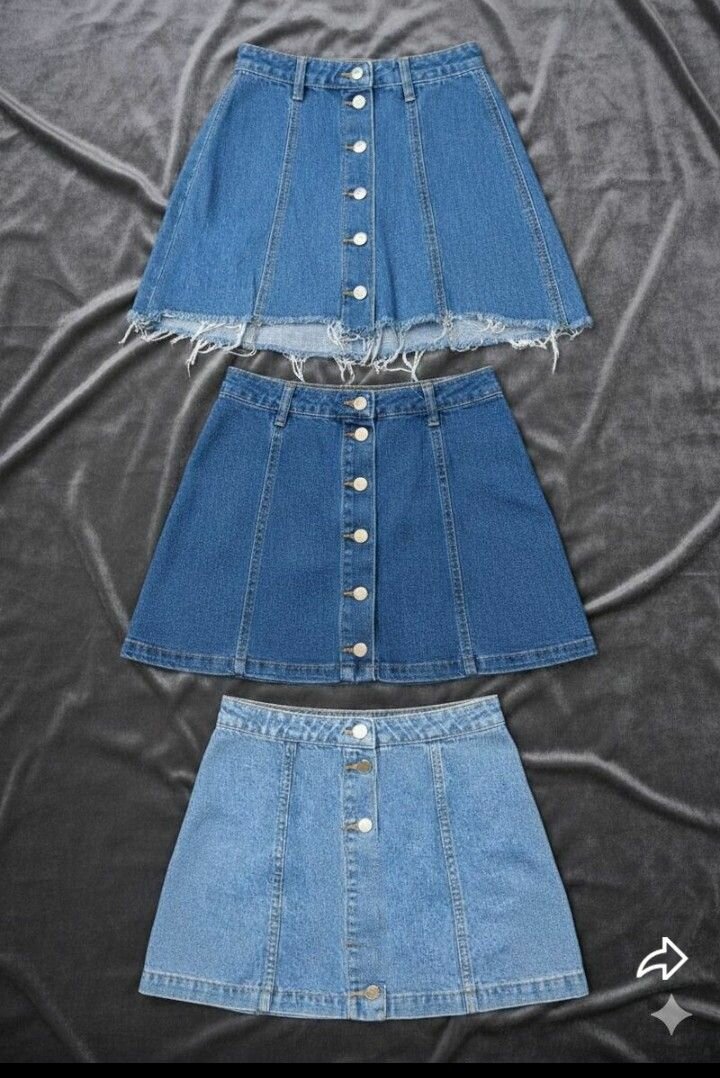 Jupe en jean à boutons