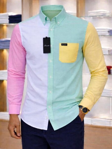 Chemise colorée homme casual