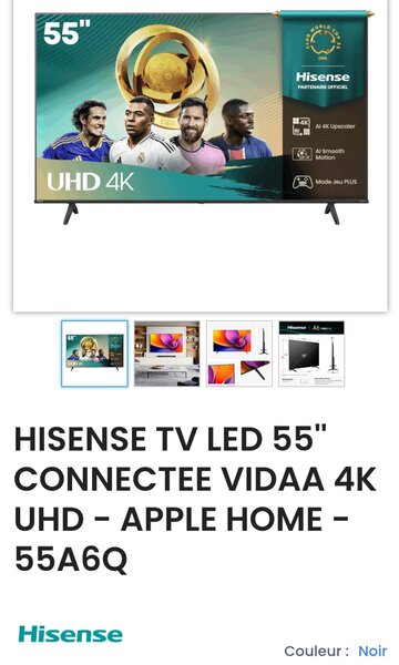 TV LED 55" 4K UHD Hisense