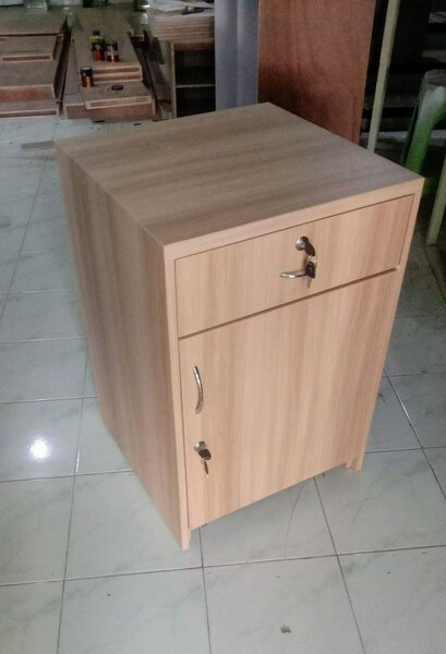 Meuble de Rangement en Bois avec Tiroir et Porte