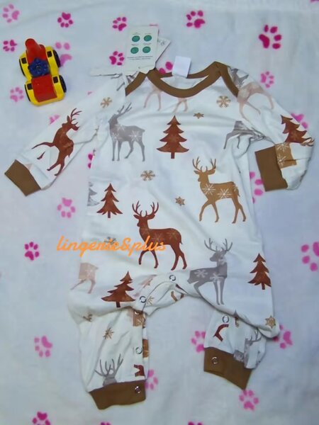 Pyjama bébé en coton renne