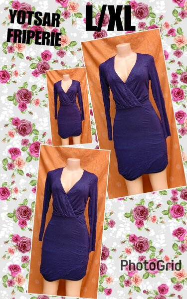 Robe Élégante Bleu Nuit