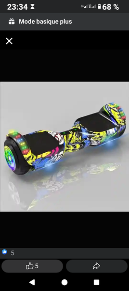 Hoverboard bleu ou multicolore