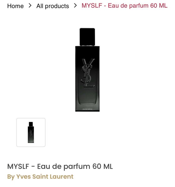 Parfum Homme YSL 60ML